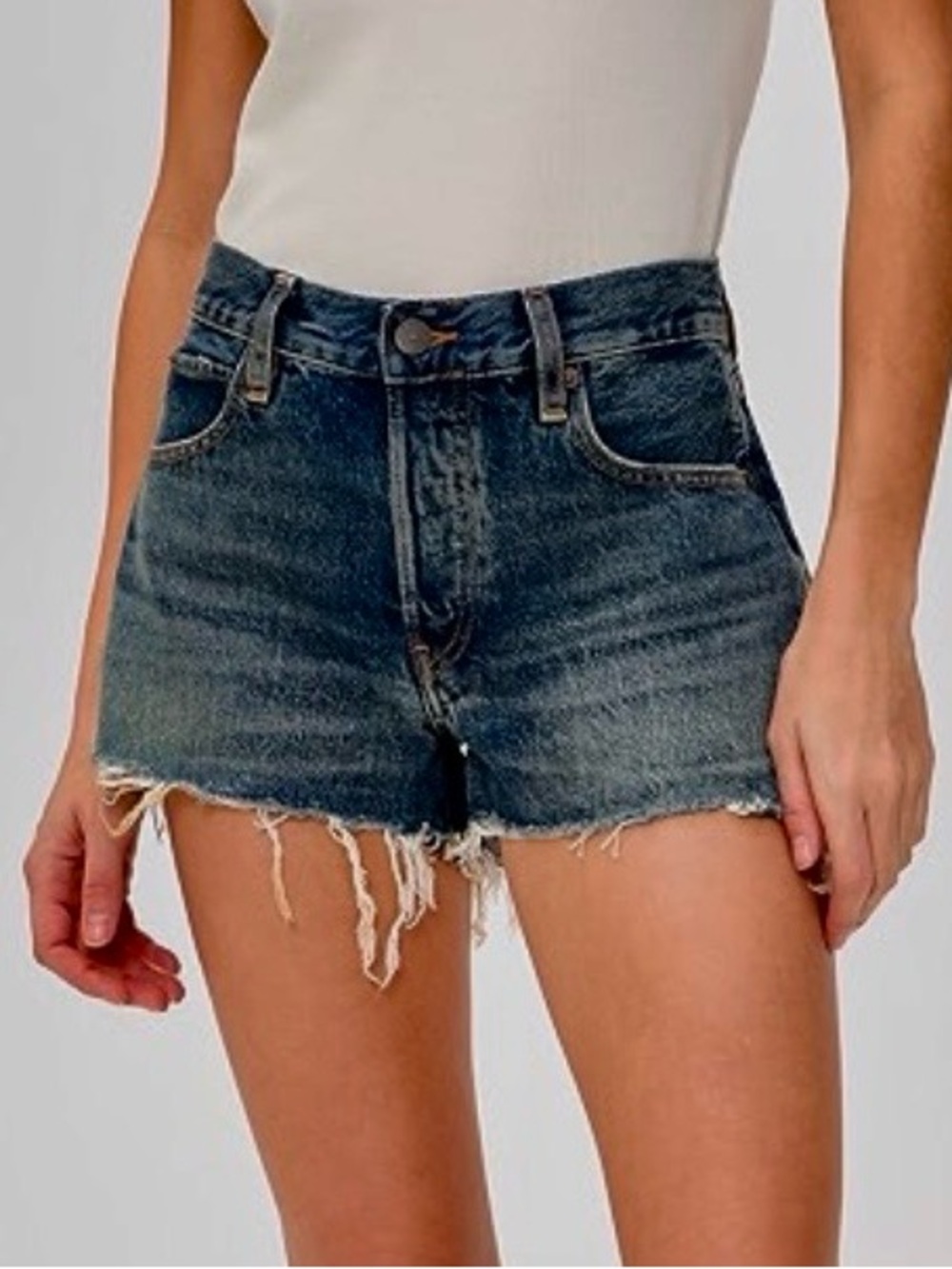 AG Adriano Goldschmied Alexxis High rise Wedgie Denim Shorts